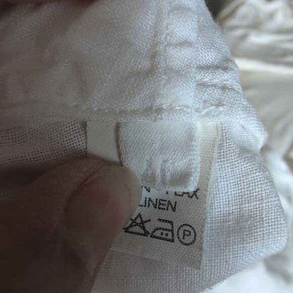 Made in Italy 100% Linen Flax Blazer Jacket Top White Size 46 US 10 - Classy - Picture 9 of 11